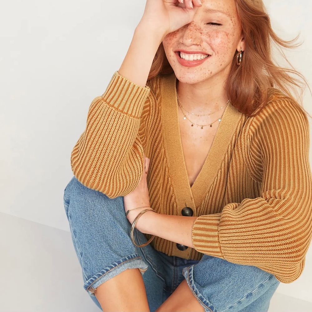 Old Navy Acid wash shaker cardigan